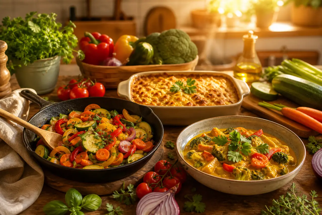 Recettes légumes faciles : poêlées, gratins et currys en moins de 30 minutes
