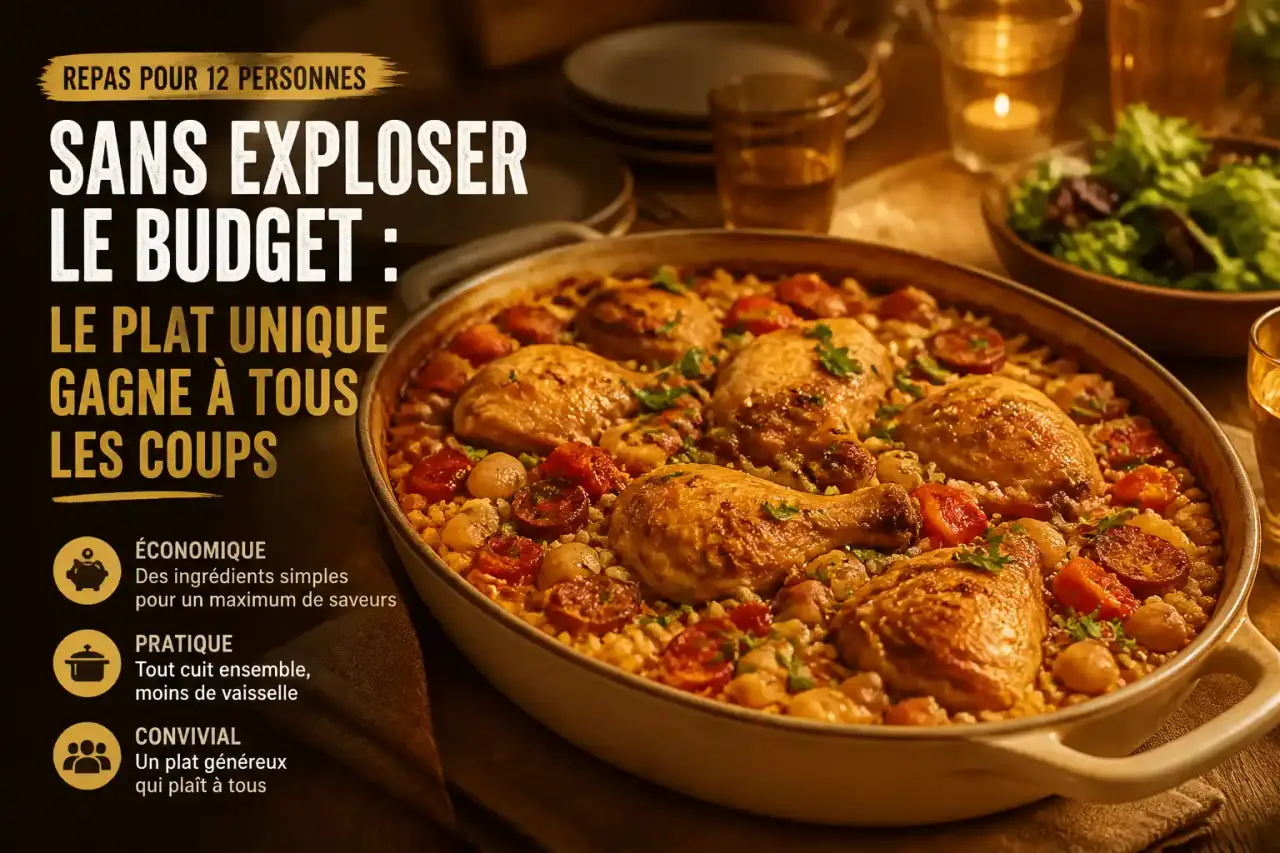 Repas pour 12 personnes sans exploser le budget : le plat unique gagne à tous les coups