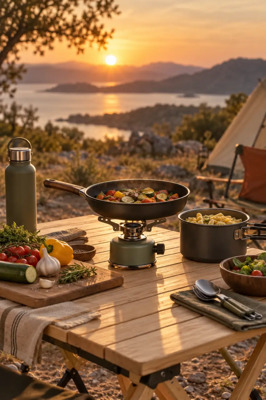 Idée repas camping : 4 réflexes pour cuisiner léger avec un seul réchaud