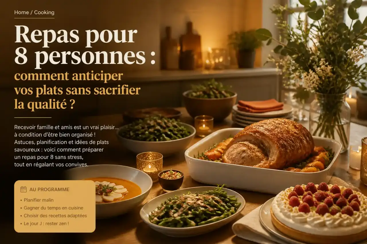 Repas pour 8 personnes : comment anticiper vos plats sans sacrifier la qualité ?