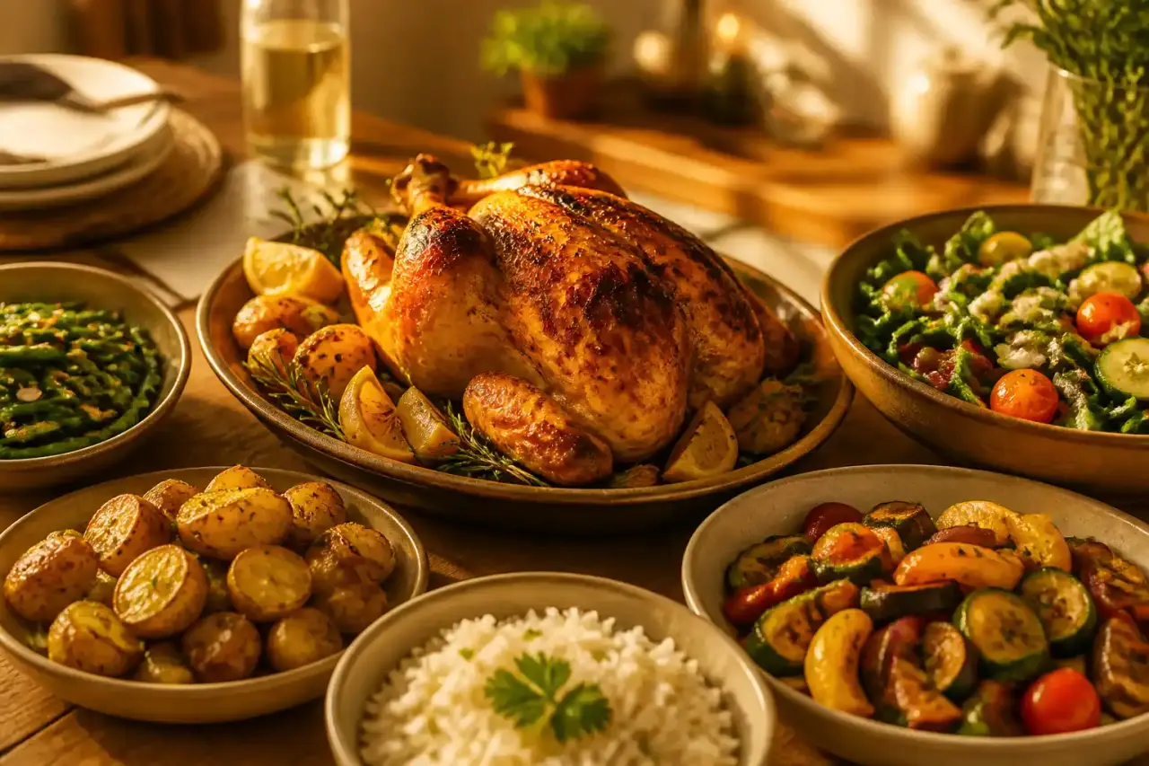Quoi servir avec du poulet ? Pommes de terre, légumes, riz et salades