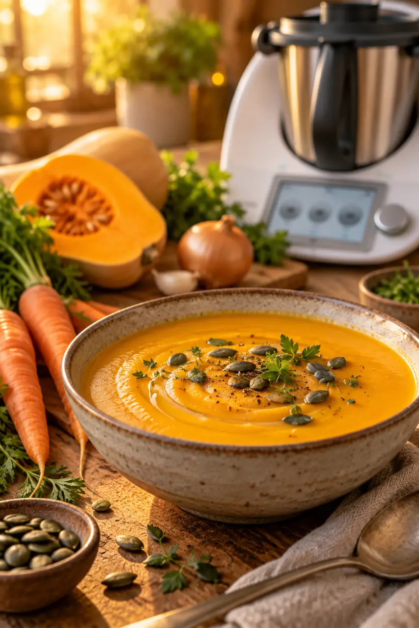 Recette de soupe Thermomix : un velouté onctueux sans ajouter de crème