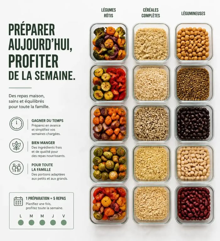 Organisation batch cooking pour idée repas famille nombreuse