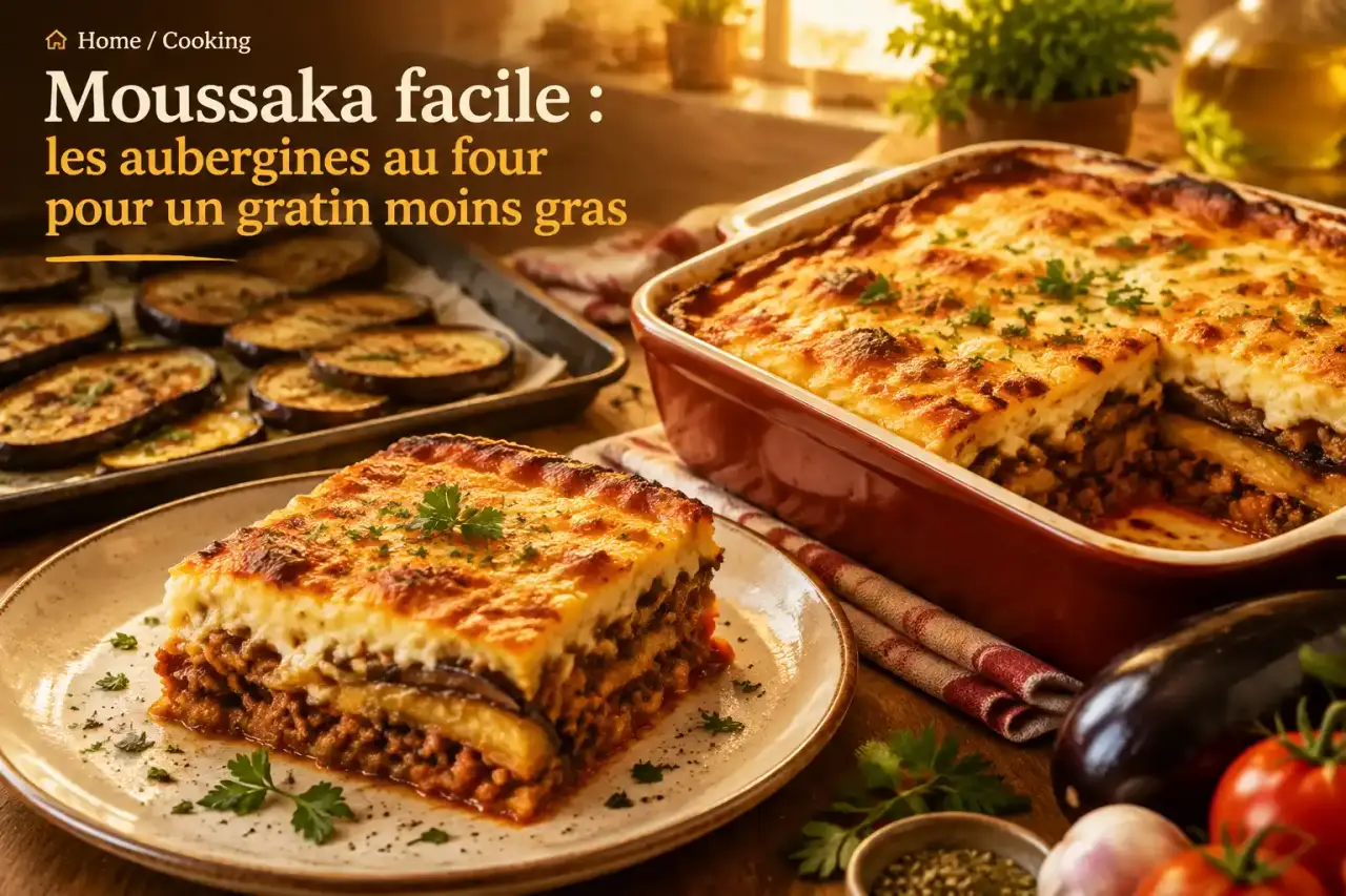 Moussaka facile : les aubergines au four pour un gratin moins gras