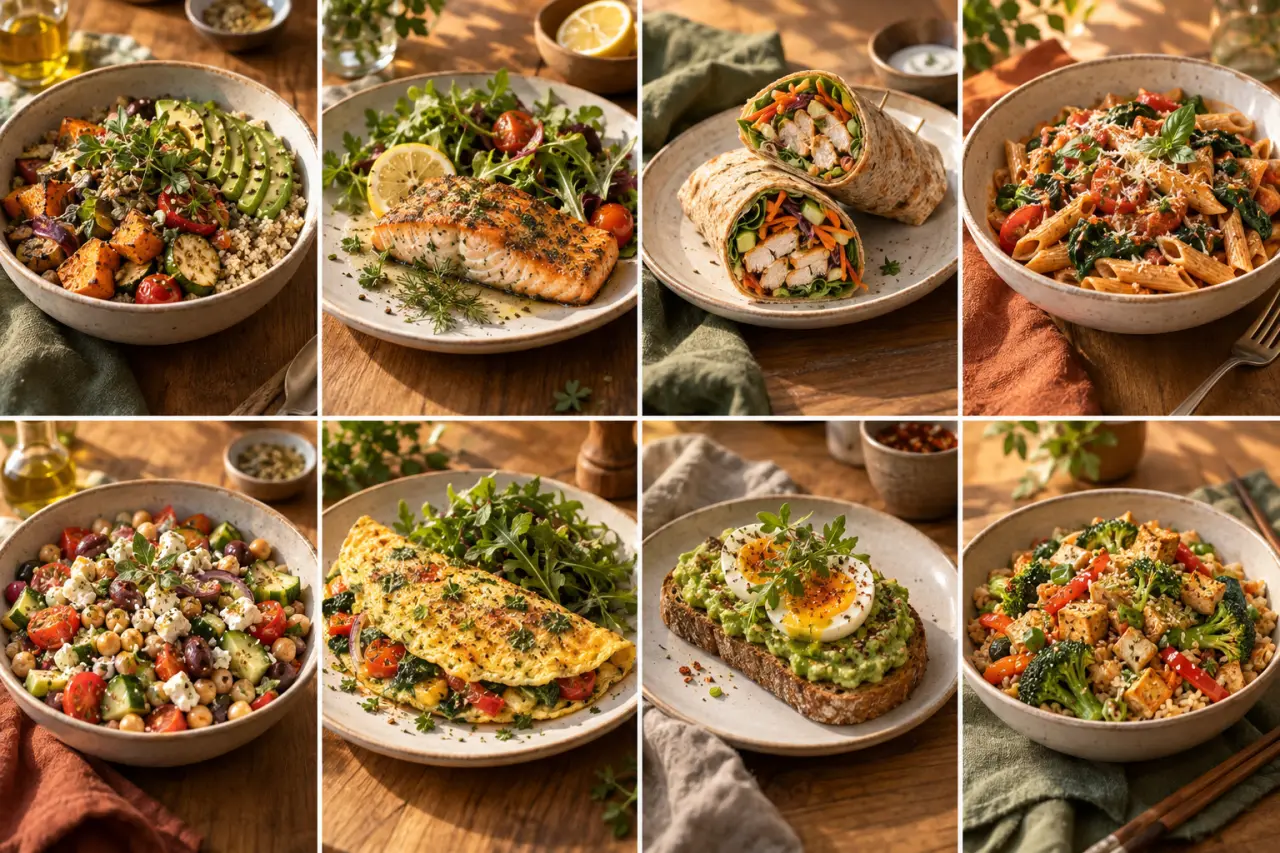8 recettes healthy faciles pour des repas équilibrés en moins de 20 minutes