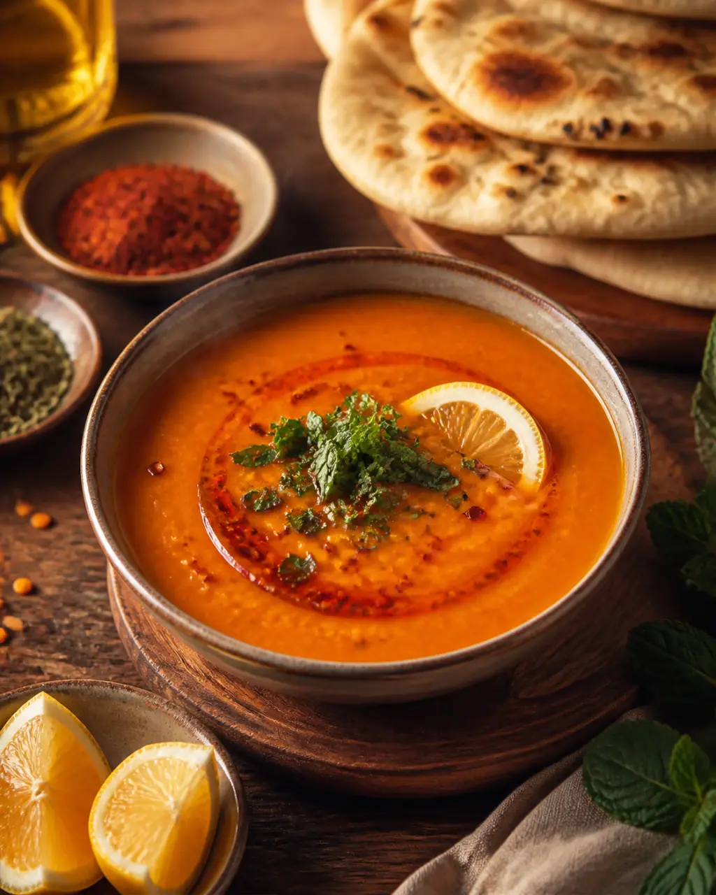La soupe lentille turque, une recette veloutée à la menthe, au citron et au paprika